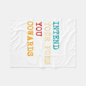 Puns für Feiglinge Zitate Retro Illustration Fleecedecke (Vorderseite (Horizontal))