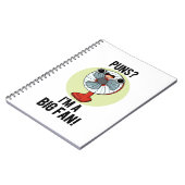 Puns Ich bin ein großer Fan Funny Fan Pun Notizblock (Linke Seite)