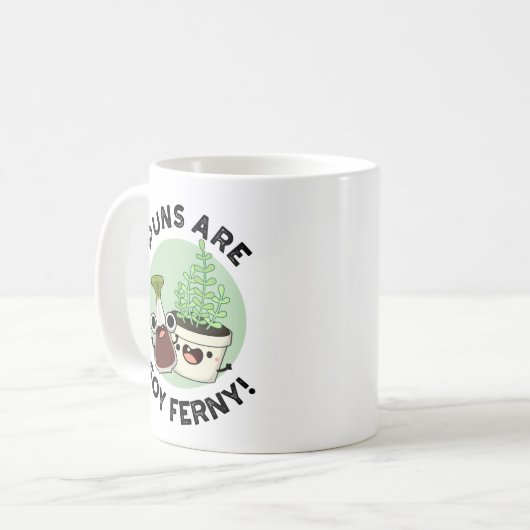 Puns sind Soy Ferny Funny Soy Sauce Pflanze Puff Kaffeetasse (Vorderseite Links)