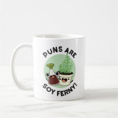 Puns sind Soy Ferny Funny Soy Sauce Pflanze Puff Kaffeetasse (Links)