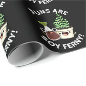 Puns sind Soy Ferny Soy Sauce Pflanze Puff Dark BG Geschenkpapier (Rolleneckpunkt)
