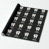 Puns sind zackige lustige Dentalpuppe Dark BG Geschenkpapier (Ungerollt)