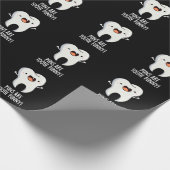 Puns sind zackige lustige Dentalpuppe Dark BG Geschenkpapier (Ecke)