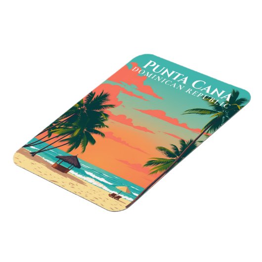 Punta Cana Beach Art Souvenir Dominikanische Repub Magnet (Linke Seite)