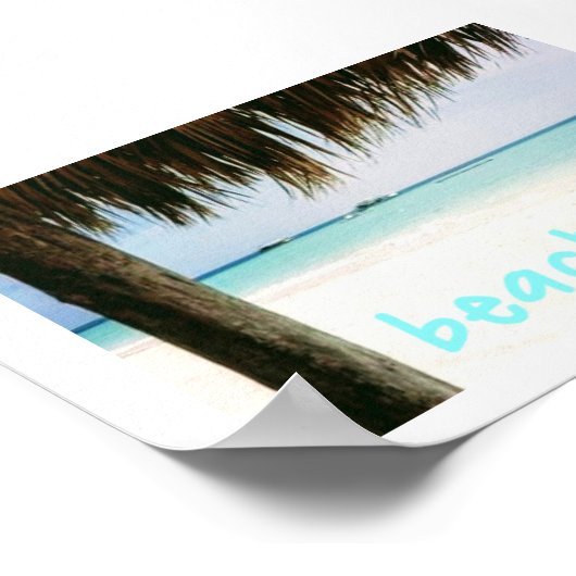 Punta Cana Beach Happy Poster (Ecke)