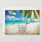 Punta Cana Beach Hochzeit in Urlaubsort Foto Save The Date (Vorderseite)