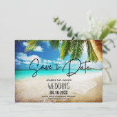 Punta Cana Beach Hochzeit in Urlaubsort Foto Save The Date (Stehend Vorderseite)