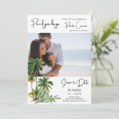 Punta Cana Beach Hochzeit in Urlaubsort Save the D Date (Stehend Vorderseite)
