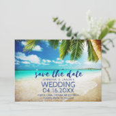 Punta Cana Beach Hochzeit in Urlaubsort Save The Date (Stehend Vorderseite)