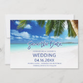 Punta Cana Beach Hochzeit in Urlaubsort Save The Date (Vorderseite)