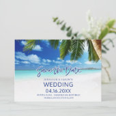 Punta Cana Beach Hochzeit in Urlaubsort Save The Date (Stehend Vorderseite)