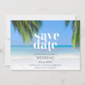 Punta Cana Beach Hochzeit in Urlaubsort Save The Date (Vorderseite)