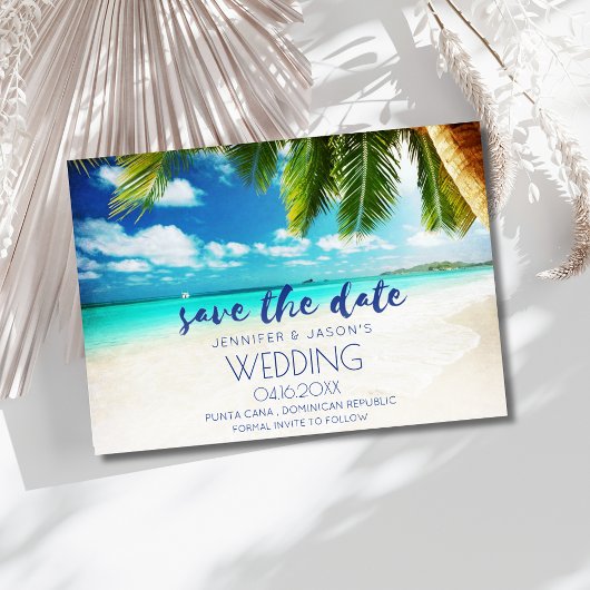 Punta Cana Beach Hochzeit in Urlaubsort Save The Date