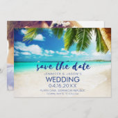 Punta Cana Beach Hochzeit in Urlaubsort Save The Date (Vorne/Hinten)