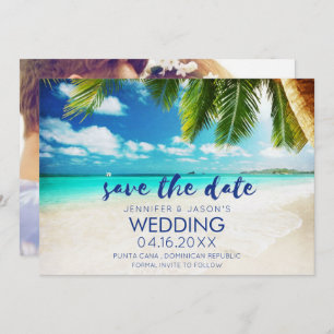 Punta Cana Beach Hochzeit in Urlaubsort Save The Date