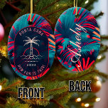 Punta Cana Beach Party Palm Blätter Sonnenuntergan Keramik Ornament<br><div class="desc">Punta Cana Beach Party Palm Blätter Sonnenuntergang. Ideal für Urlauber,  Strandbesucher und diejenigen mit einer Liebe für Punta Cana Template mit tropischen Palmen-Design sind perfekt für jede Altersfeier zum Thema Strand! Passen Sie alles an von Wortlaut / Redewendungen und Farben.</div>