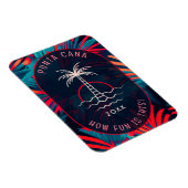 Punta Cana Beach Party Palm Blätter Sonnenuntergan Magnet (Rechte Seite)