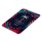 Punta Cana Beach Party Palm Blätter Sonnenuntergan Magnet (Linke Seite)