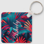 Punta Cana Beach Party Palm Blätter Sonnenuntergan Schlüsselanhänger (Rückseite)