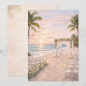 Punta Cana Beach Wedding Invitation | Editable  Einladung (Vorne/Hinten)