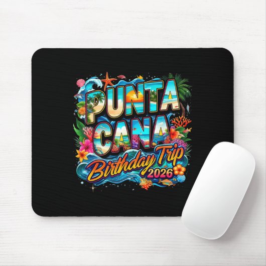 Punta Cana Birthday Trip 2026 Making Memories Mousepad (Mit Mouse)
