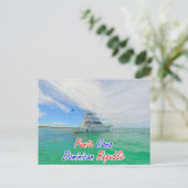 PUNTA CANA BOAT POSTCARD POSTKARTE (Stehend Vorderseite)