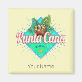 Punta Cana Caribbean Dominikanische Republik Retro Magnet