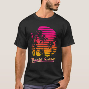 Punta Cana Cooler 80er Palm Trees Sommersonntag T-Shirt