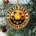 Punta Cana Dominican Beach Vintag Retro Metal Oral Keramik Ornament<br><div class="desc">Punta Cana Retro Strand Design für Urlaub. Punta Cana Karibikinsel mit Flamingo Vintagen Souvenirs für Reisen zur Karibikinsel. Punta Cana Beach Artwork für dominikanische Urlauber und Rucksacktouristen. Punta Cana im karibischen Retro-Souvenir. Design für Backpacker und Reisen nach Dominikanische Republik. Karibische Insel mit Strand Vintage Souvenirs für Badeurlauber. Sie können das...</div>
