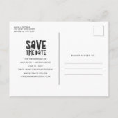 Punta Cana Dominican Beach Wedding Save the Date Ankündigungspostkarte (Rückseite)