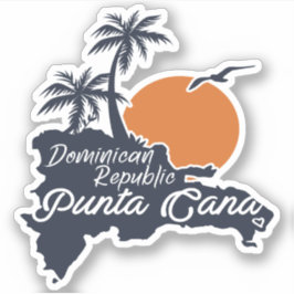 Punta Cana Dominican - Familienurlaub Vintager 60e Aufkleber