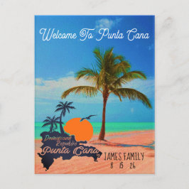 Punta Cana Dominican - Familienurlaub Vintager 60e Postkarte