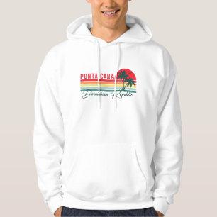 Punta Cana Dominican Palm Tree Beach Vintag Hoodie