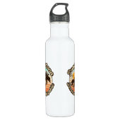 Punta Cana Dominican Palm Tree Retro Sunset 60er Edelstahlflasche (Vorderseite)