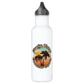 Punta Cana Dominican Palm Tree Retro Sunset 60er Edelstahlflasche (Links)