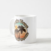 Punta Cana Dominican Palm Tree Retro Sunset 60er Kaffeetasse (Vorderseite Links)