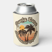 Punta Cana Dominican Palm Tree Retro Sunset 80er Dosenkühler (Kanne Rückseite)