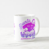 Punta Cana Dominican Palm Tree Retro Sunset 80er Kaffeetasse (VorderseiteRechts)