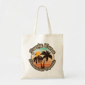 Punta Cana Dominican Palm Tree Retro Sunset 80er Tragetasche (Vorne)