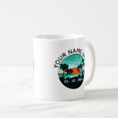 Punta Cana Dominican Palm Tree Retro Sunset Kaffeetasse (VorderseiteRechts)