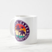 Punta Cana Dominican Palm Tree Retro Sunset Kaffeetasse (Vorderseite Links)