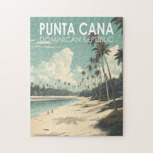 Punta Cana Dominican Republic Travel Art Vintage Puzzle (Vertikal)