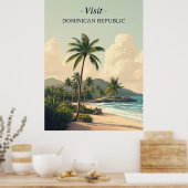 Punta Cana, Dominican Republic – Vintage Travel Poster (Küche)