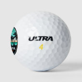 Punta Cana Dominican Retro Sunset Souvenir 60er Golfball (Logo)