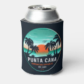 Punta Cana Dominican Retro Sunset Souvenir 80er Dosenkühler (Kanne Rückseite)