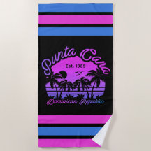 Punta Cana Dominican Retro Sunset Souvenir 80er