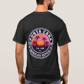 Punta Cana Dominican Retro Sunset Souvenirs 60er T-Shirt (Rückseite)
