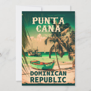 Punta Cana Dominican - Vintager Souvenir 80er Feiertagskarte