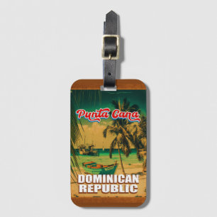 Punta Cana Dominican - Vintager Souvenir 80er Gepäckanhänger