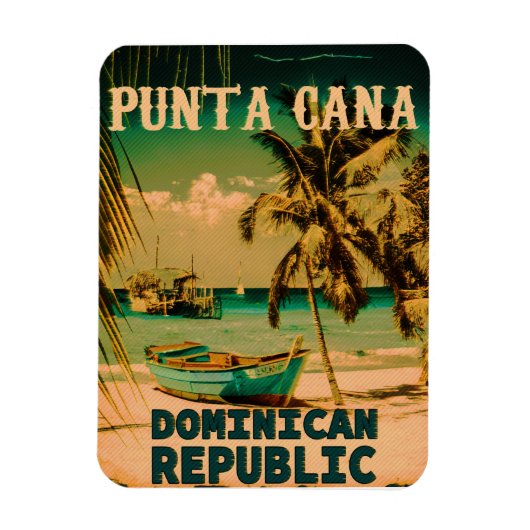 Punta Cana Dominican - Vintager Souvenir 80er Magnet (Vertikal)
